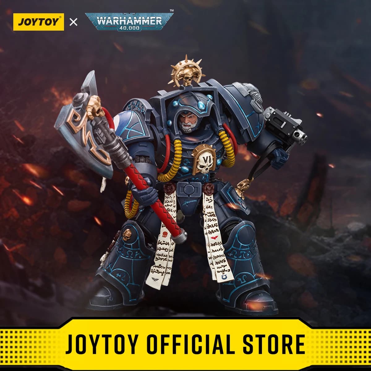 JOYTOY Warhammer 40k 1/18 Action Figures Ultramarines Bibliotecario in Terminator Armor