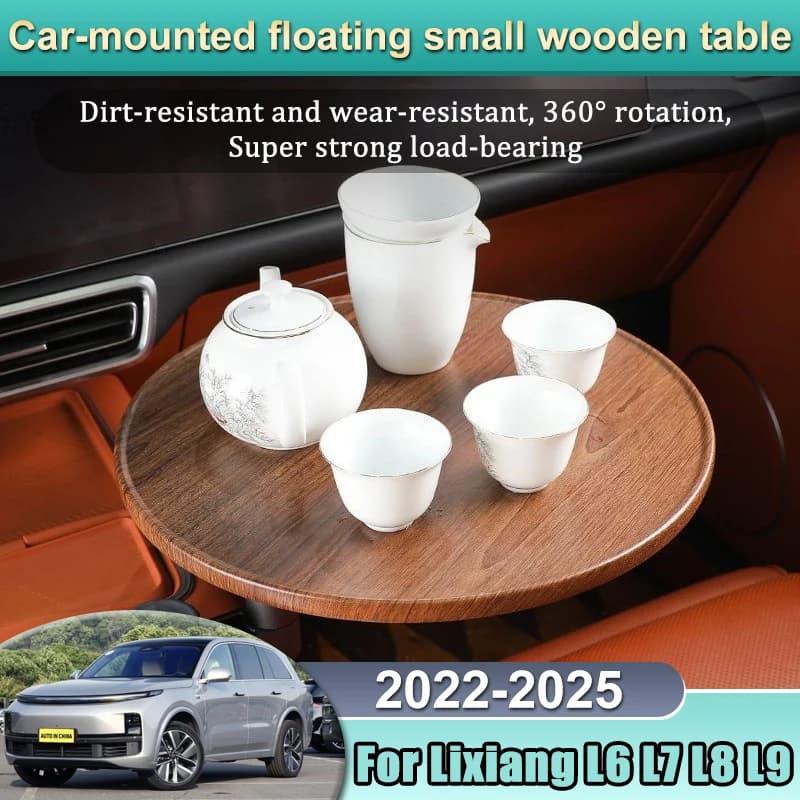 For Li Lixiang L6 L7 L8 L9 2022~2024 2025 Car Floating Small Table Board Fit Computer Dining Table Tray Teacup Holder Supplies