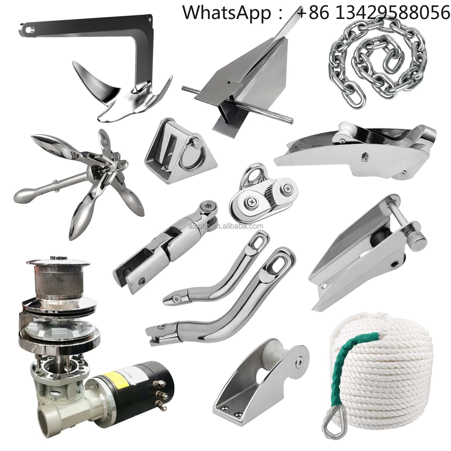 Accessori Nautici in Acciaio Inox 316, Componenti per Barche e Yacht, Serie di Attrezzature per Ancore di Barche a Vela