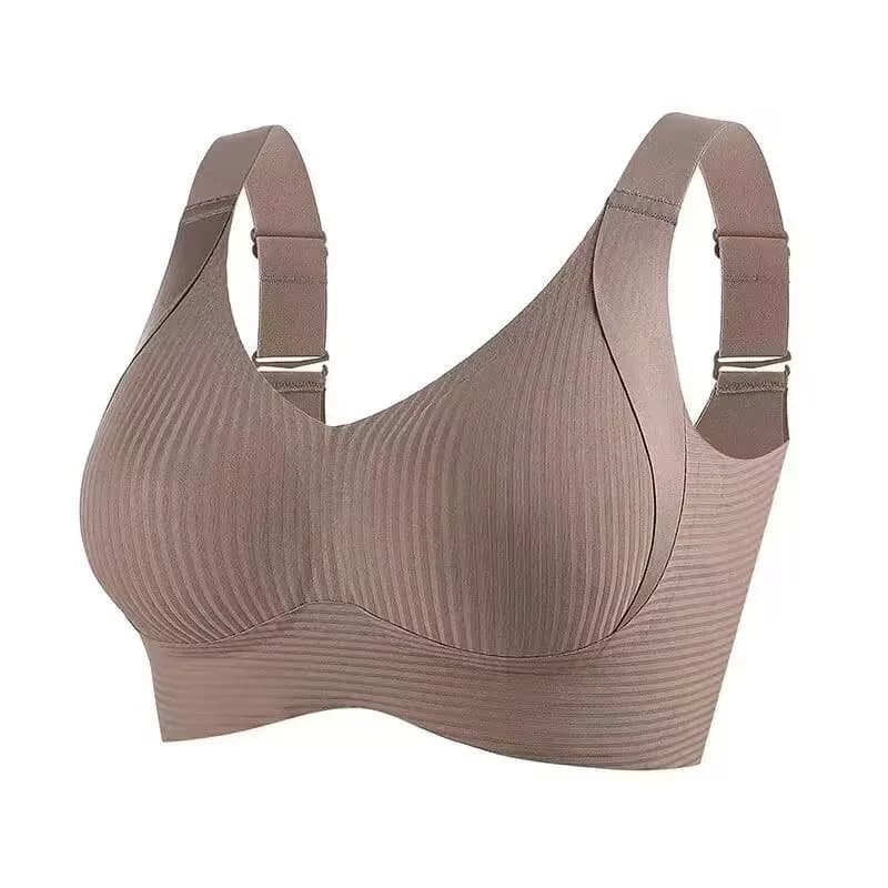 Soft-supported Seamless Bra For Women Push Up Lingerie Gather Side Breast Wireless Beautiful Back Underwear