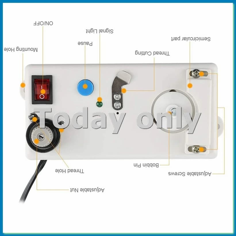 Electronic Wire Wrapper for Smart Sewing Portable Automatic Wire Wrapper for US PLUG-AT48