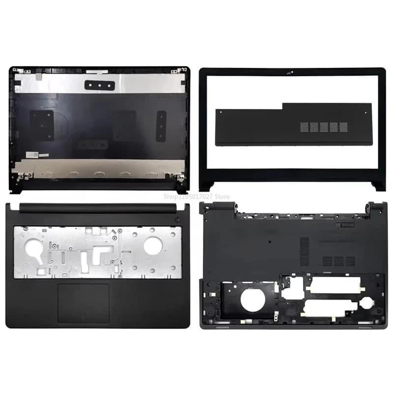 Nuova custodia per laptop per Dell Inspiron 15 5000 5555 5558 5559 CMJK5 0CMJK5 LCD cover posteriore/lunetta anteriore/poggiapolsi/custodia inferiore/cerniere LCD