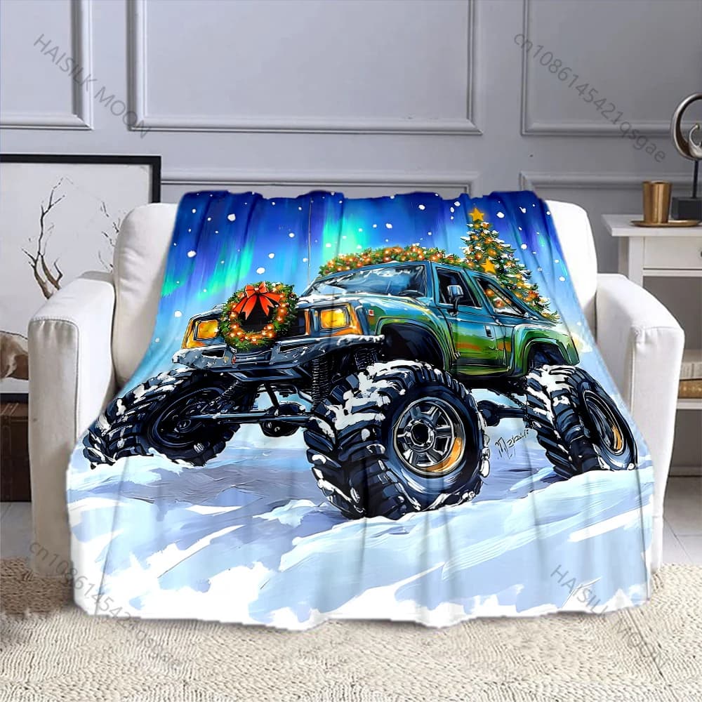 Coperta natalizia per auto fuoristrada Aurora, calda e morbida, regali di lusso per bambini e adulti, adatta per la casa, divano letto, viaggi, campeggio, camper