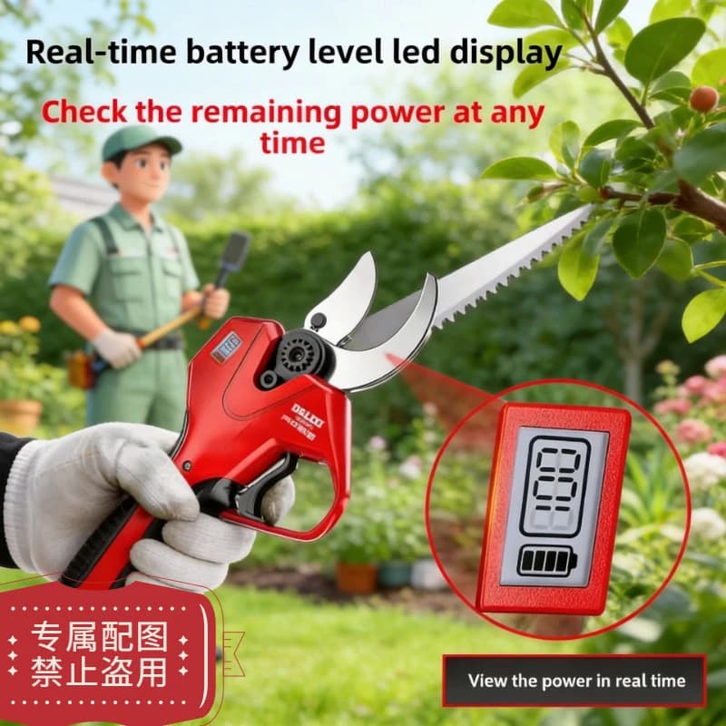 Rechargeable Cordless Pruning Shears Electric Scissors for Garden Fruit Tree Trimming