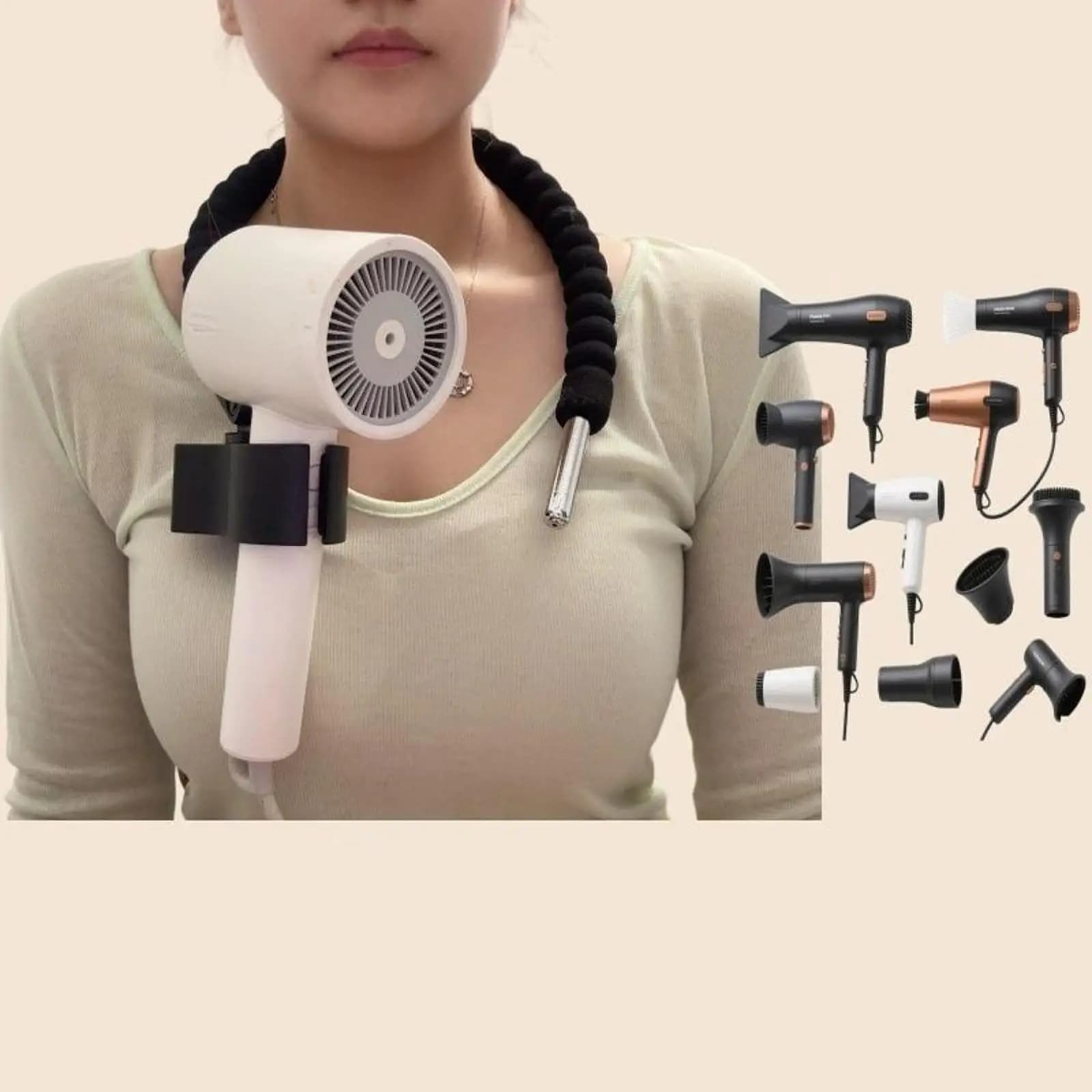 Support for Hair Dryer, Adjustable, for Home Animals, Organizer for Bath and Shower Dogs and Cats