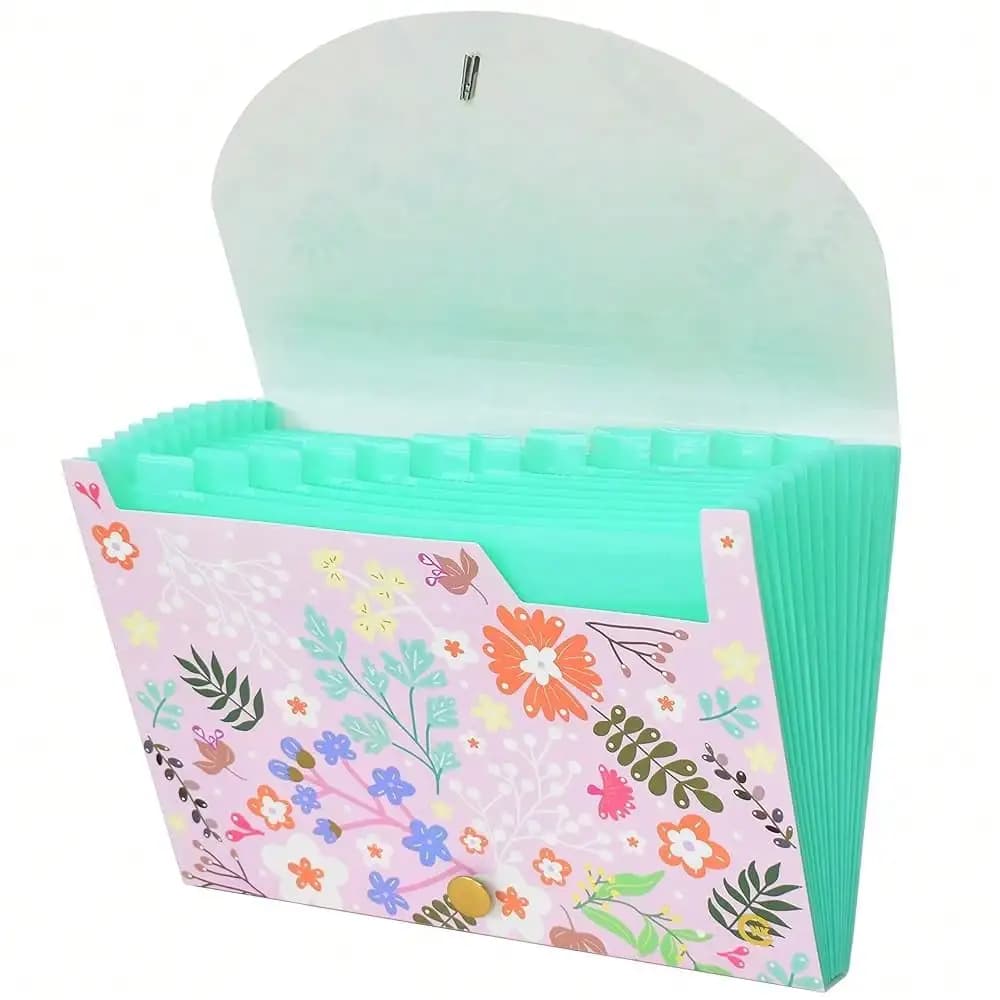 Organizzatore di Cartelle con 13 Tasche, Cartella Espandibile a Fisarmonica per Documenti, Ricevute, Fogli, Prodotti per Archiviazione, Portadocumenti Espandibile, Etichette Alfabetiche per Lettere