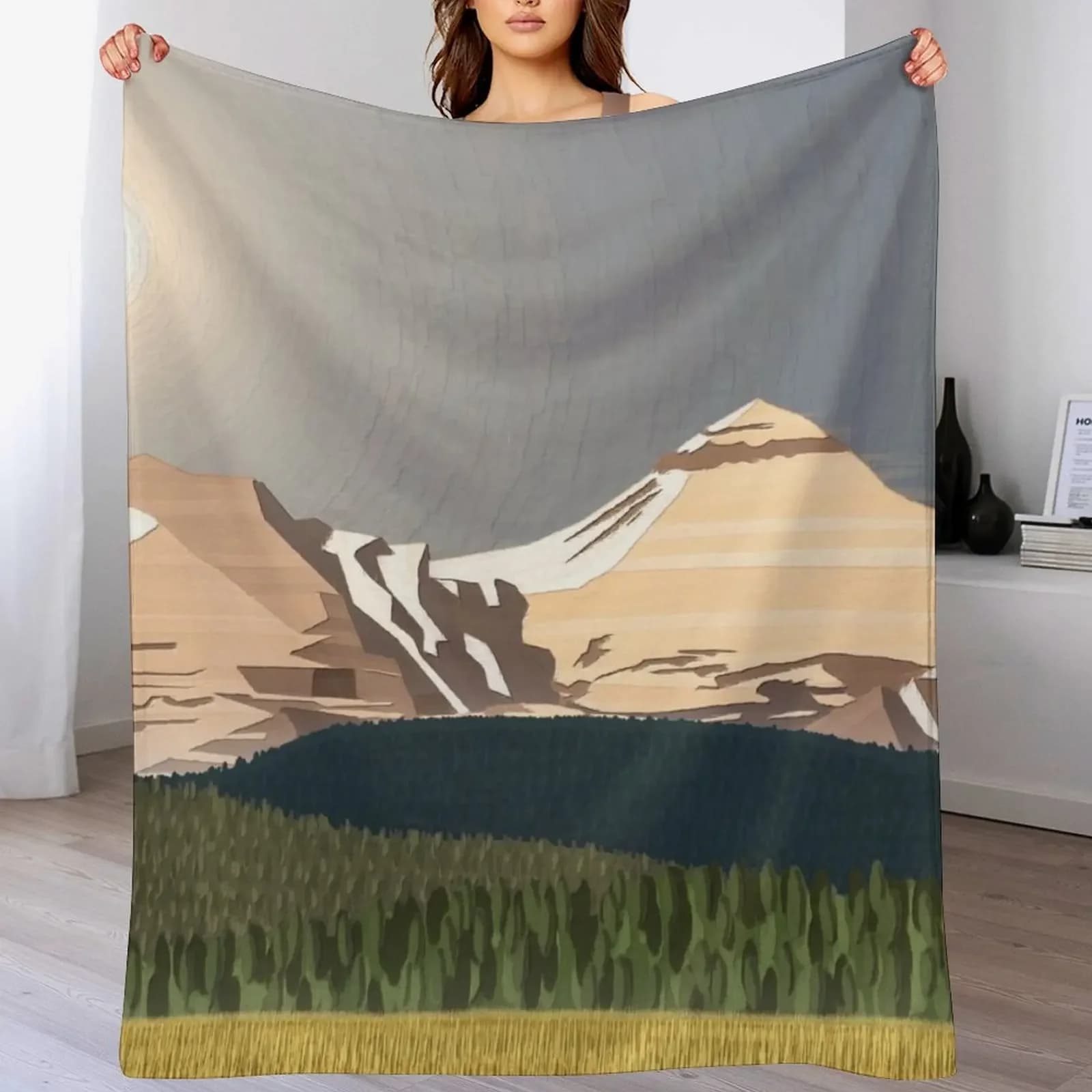 Heat at Banded Peak Throw Blanket Breathable Lightweight Blanket for Adults Kids