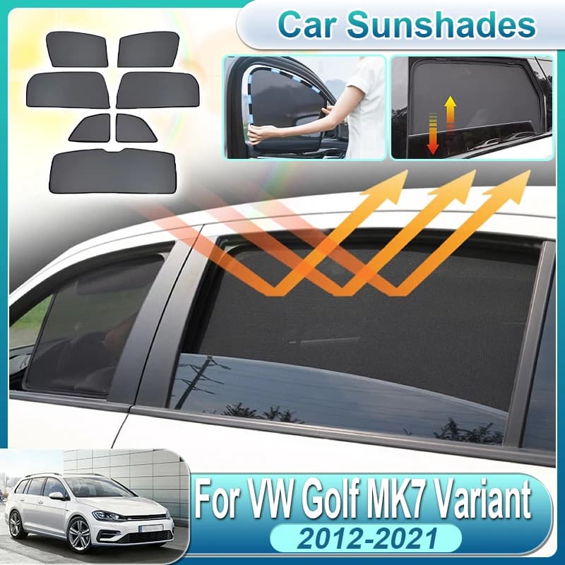 Parasole per Auto Volkswagen VW Golf MK7 2012-2021 Variant, Tenda Magnetica a Rete per Parabrezza Anteriore, Accessori Auto
