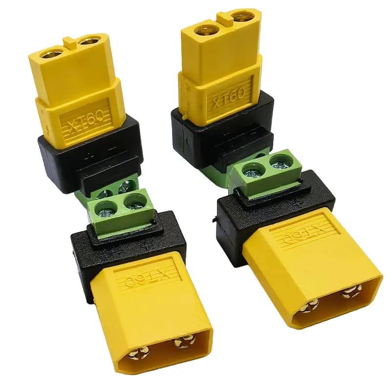 XT60 Male Female To 2Pin Terminal Adapter Solderless Charging Connector For UAV Balance Charger Solar Panel Model Devices