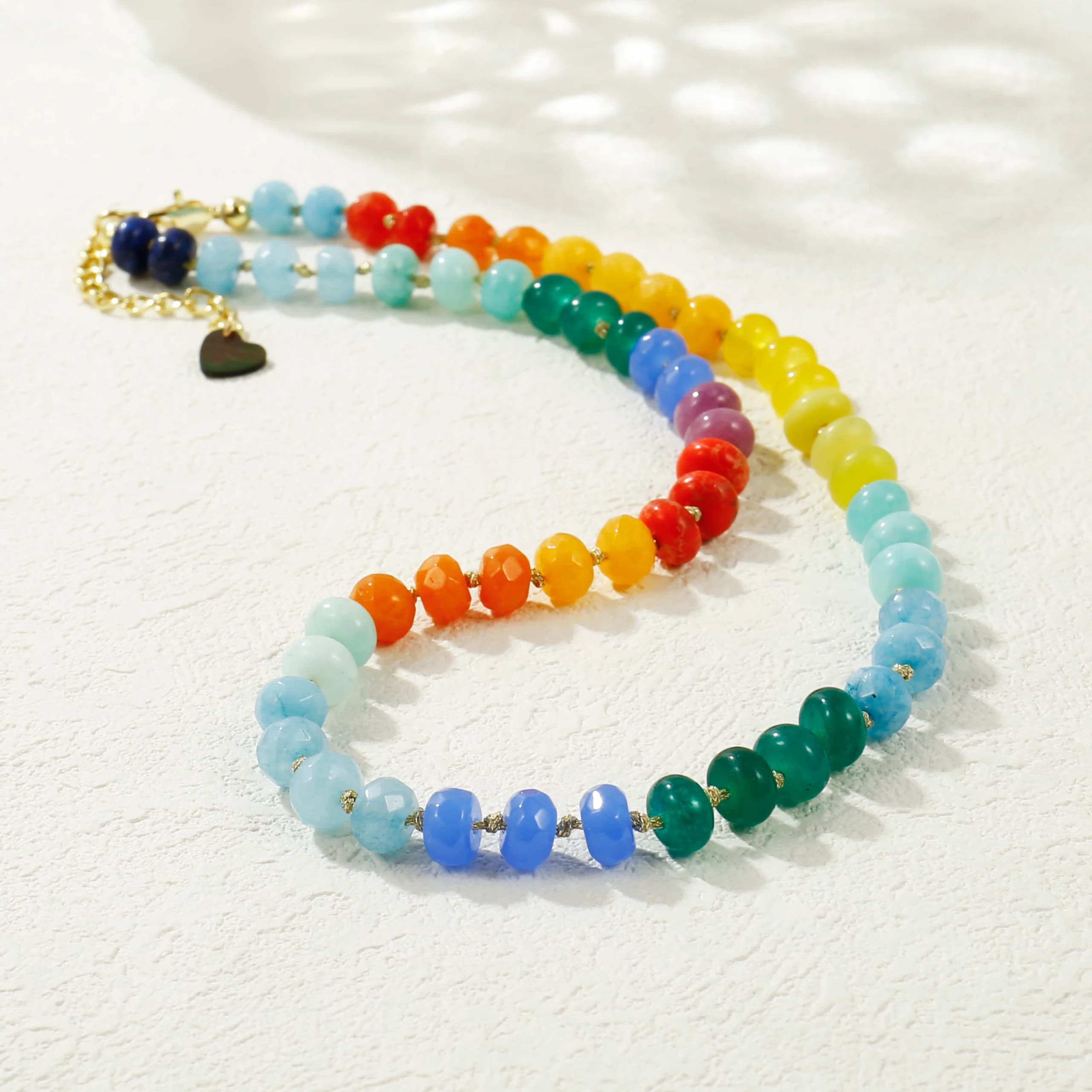 Collane di Perline in Pietra Naturale Colorata Badu per Donne, Girocollo Boho con Gemme, Gioielli Trendy Estivi da Spiaggia, Regalo Boho