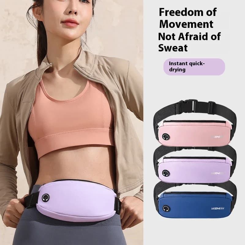 Women's Running Waist Bag Waterproof Invisible Bearings Fitness Phone Small Bag Portable Fitness Waist Bag