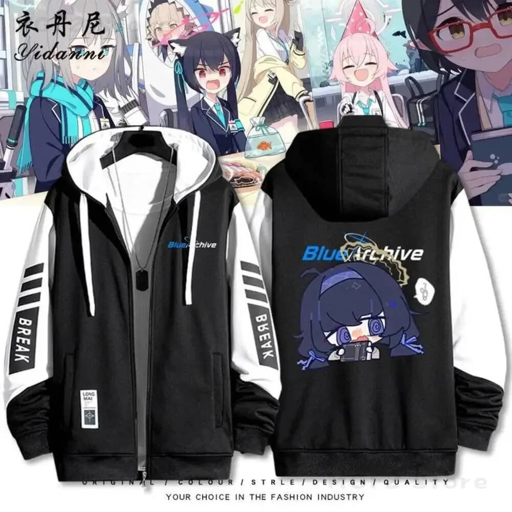 New Jacket with Hood Printed Sleeve Long Sleeves Azure Lane 2026, Zip for Men and Women, Anime Gift for Couples