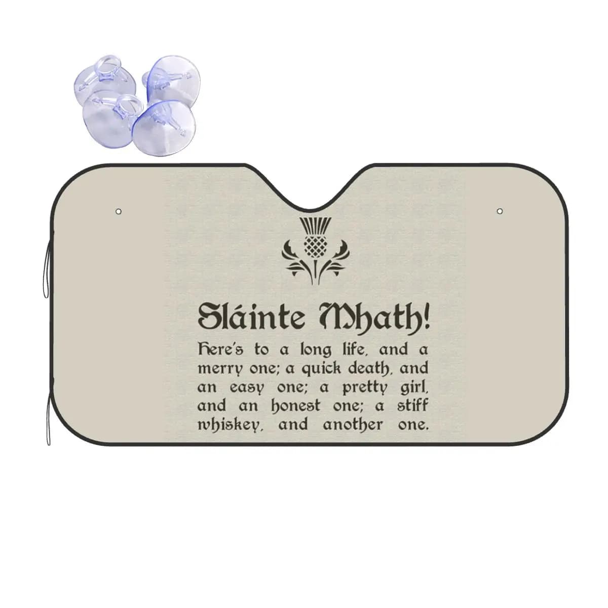 Slainte Mhath - Toast scozzese - Con Thistl Parasole Parabrezza Parabrezza anteriore per auto Finestra Visiera parasole Accessori Coperture