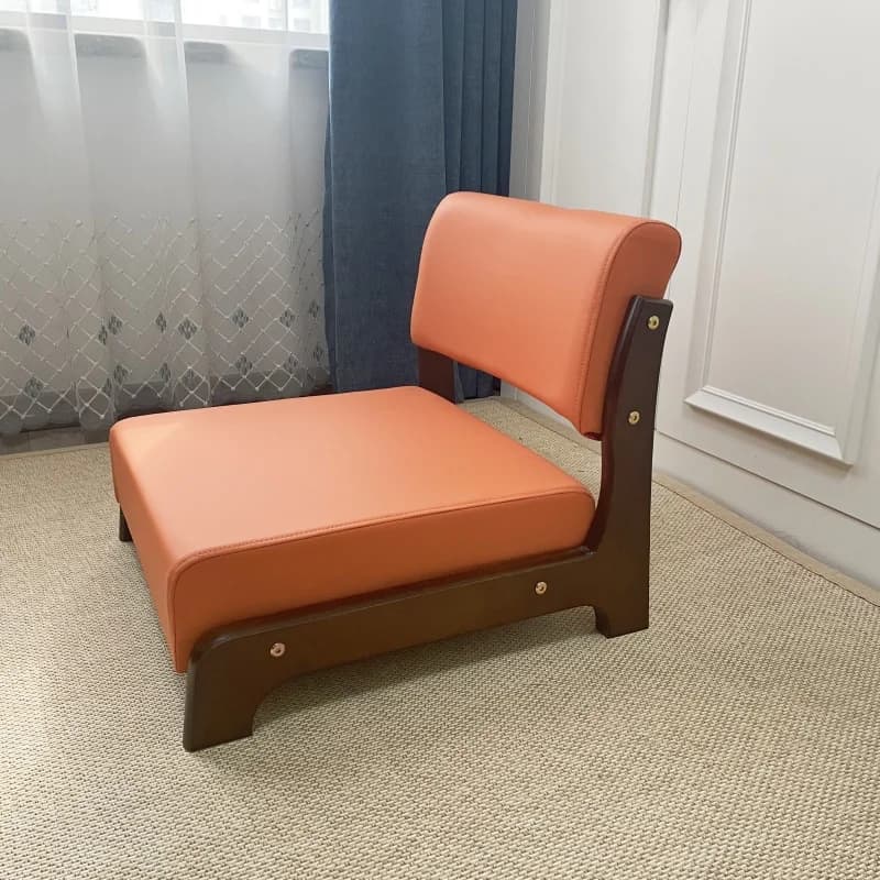Kamedai sedia da pavimento giapponese Tatami in legno Zaisu sedia senza gambe supporto per la schiena ottimo per la lettura meditando soggiorno balcone