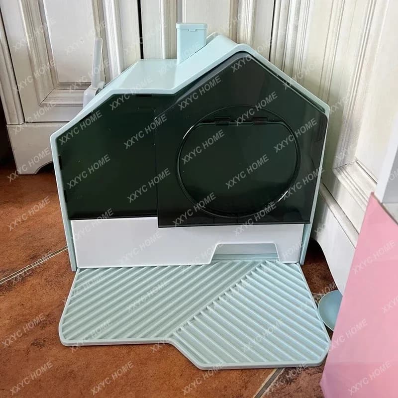 TTModern Lettiera per Gatti Extra Large Completamente Chiusa Anti-Schizzi, Lettiera per Gatti di Grandi Dimensioni, Contenitore per Escrementi di Gattini, Forniture per Animali Domestici