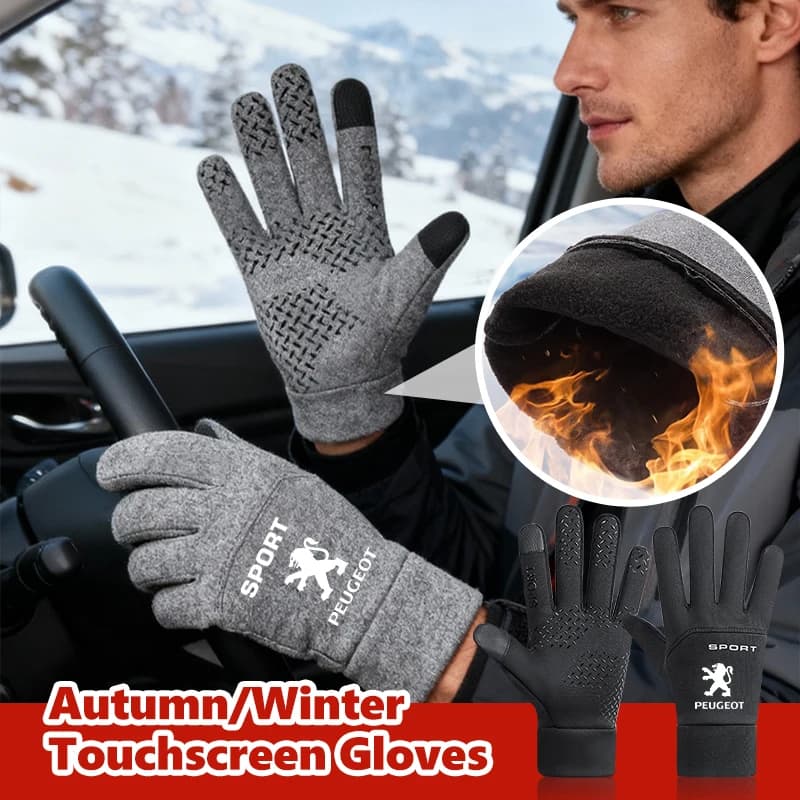 For Peugeot Men Women Touchscreen Warm Outdoor Cycling Driving Motorcycle Windproof Non Slip Gloves GT Line 208 301 308 408 508