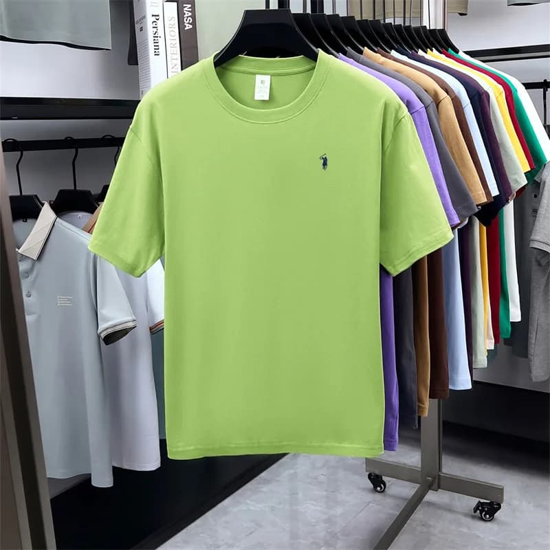100% cotone T-shirt a maniche corte uomo designer di moda marchio di lusso vendita calda golf pony ricamo estate rilassato comfort casual collo rotondo maniche