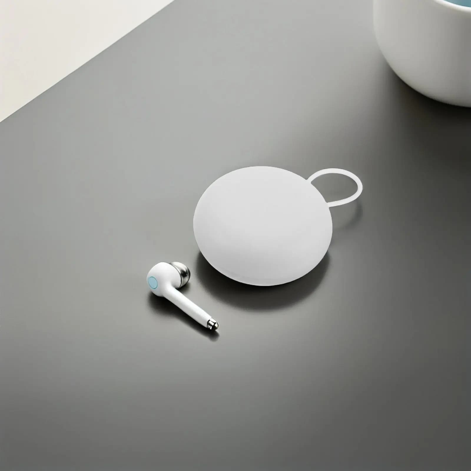 Custodia compatta rotonda per auricolari da 10 pezzi con clip, antiurto e anti-caduta, mini custodia per auricolari wireless
