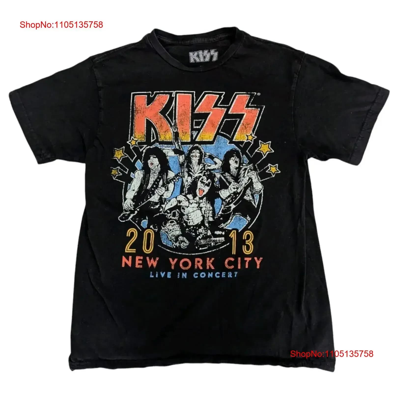 KISS NEW YORK CITY LIVE IN CONCERT 2013 T SHIRT ITEM OFFICIAL NERO Middle vintage Fashion Lavato Elegant Versatile Breathable