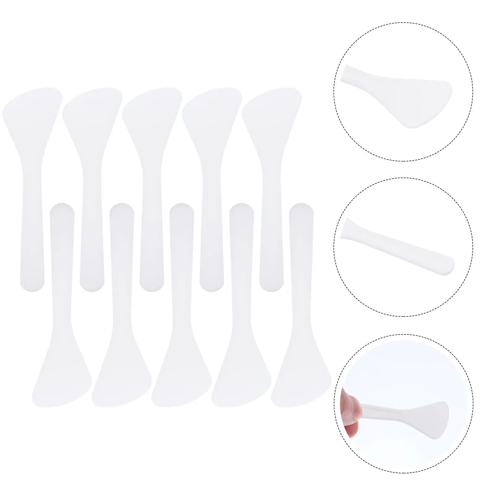 80 Pezzi Cucchiai per Campionamento, Spatole, Paletta in Plastica per Crema, Applicatori Trucco, Strumenti per la Cura della Pelle per la Miscelazione di Maschere Viso e Lozioni