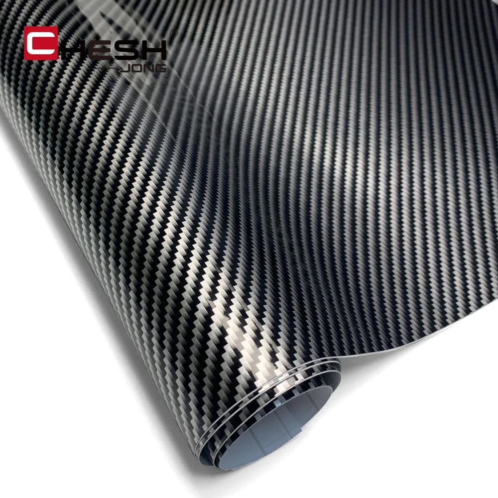 Adesivi per auto 2D pellicola avvolgente in vinile lucido in fibra di carbonio laptop auto moto pellicola di copertura decorativa per accessori auto