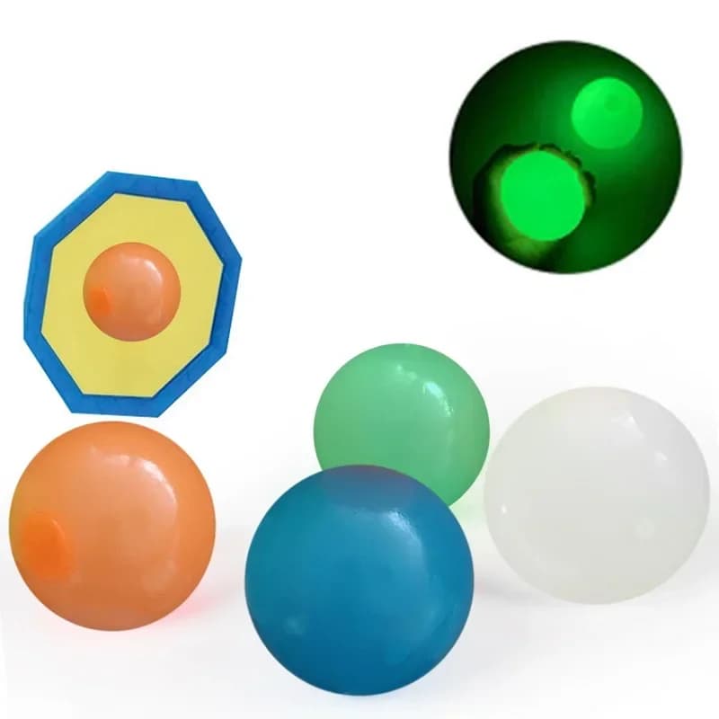 Stick Wall Ball fluorescente Squash Xmas Sticky Target Ball Decompression Throw Fidget Toy regalo per bambini novità regali antistress
