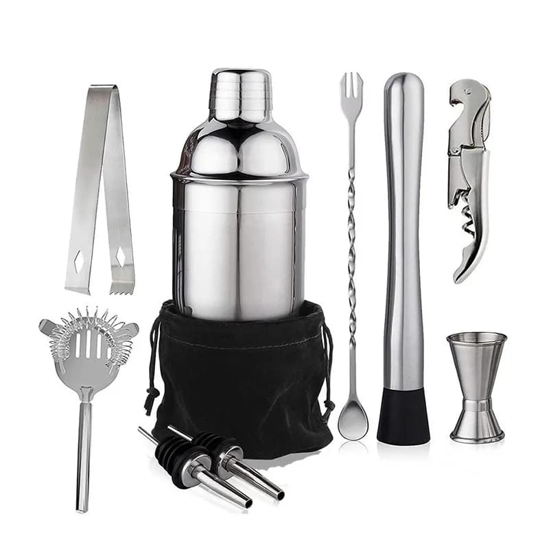 6/7/10 pz in acciaio inox Cocktail Shaker strumenti Bartending Bartender Kit Martini Sharker Drink Mixer Set con sacchetto di immagazzinaggio