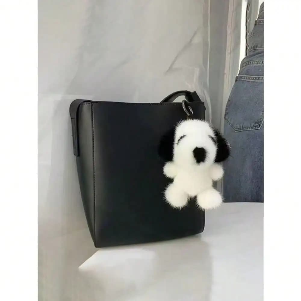 1 portachiavi unico a forma di cane salamecino in cioccolato, ciondolo con cordino intrecciato fatto a mano, adatto per borse, zaini, accessori