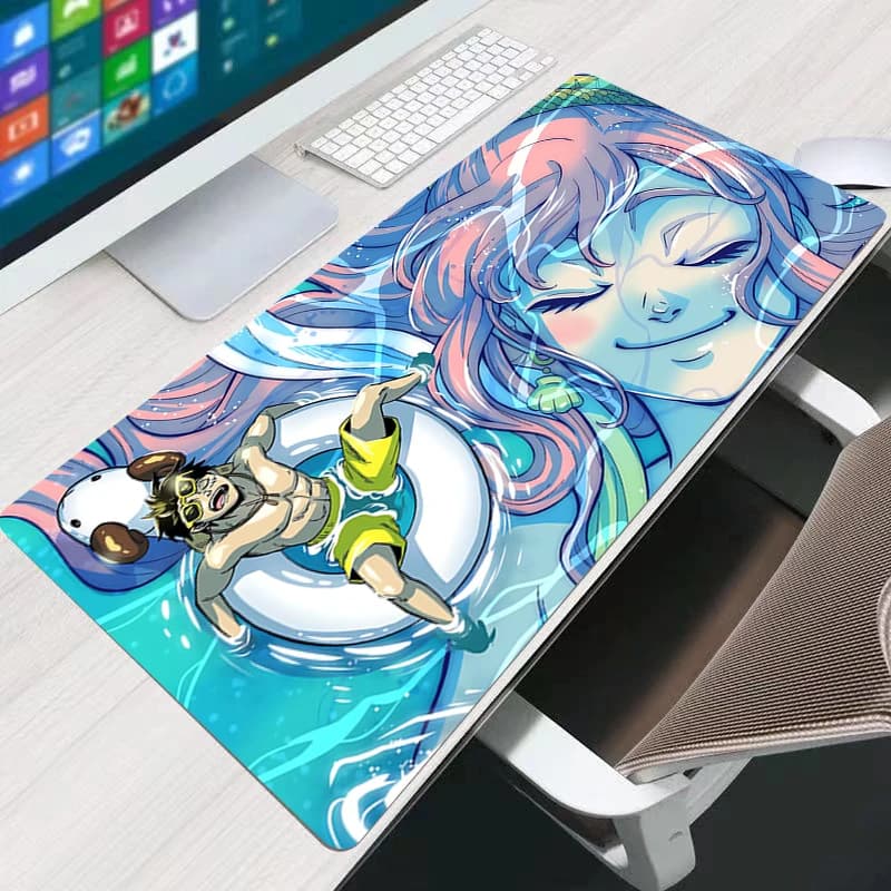 Mouse Carpet for Gaming Anime 90x40cm One Piece Luffy, Keyboard and Mouse for E-sports Players, Computer Desk Mat
