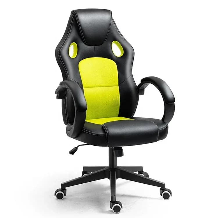 z Sedia da ufficio girevole con schienale medio con sedia da gioco da corsa per computer in stile carino con bracciolo curvo