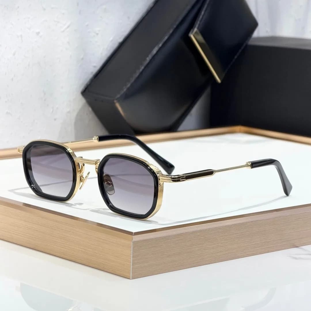 Occhiali da Sole JEAN Quadrati Piccoli, Montatura in Acetato, Protezione UV400, Artigianali, Stile Classico, Unisex per Esterni con Custodia