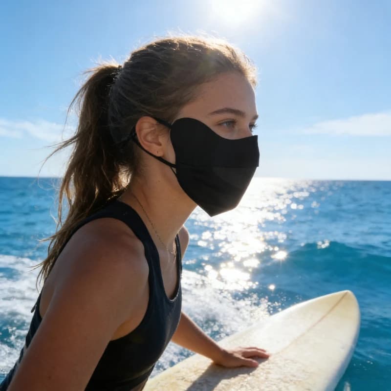 Maschera Facciale Estiva da Donna Gini in Seta Ghiacciata, Resistente ai Raggi UV, Traspirante, Effetto Rinfrescante per Ciclismo all'Aperto