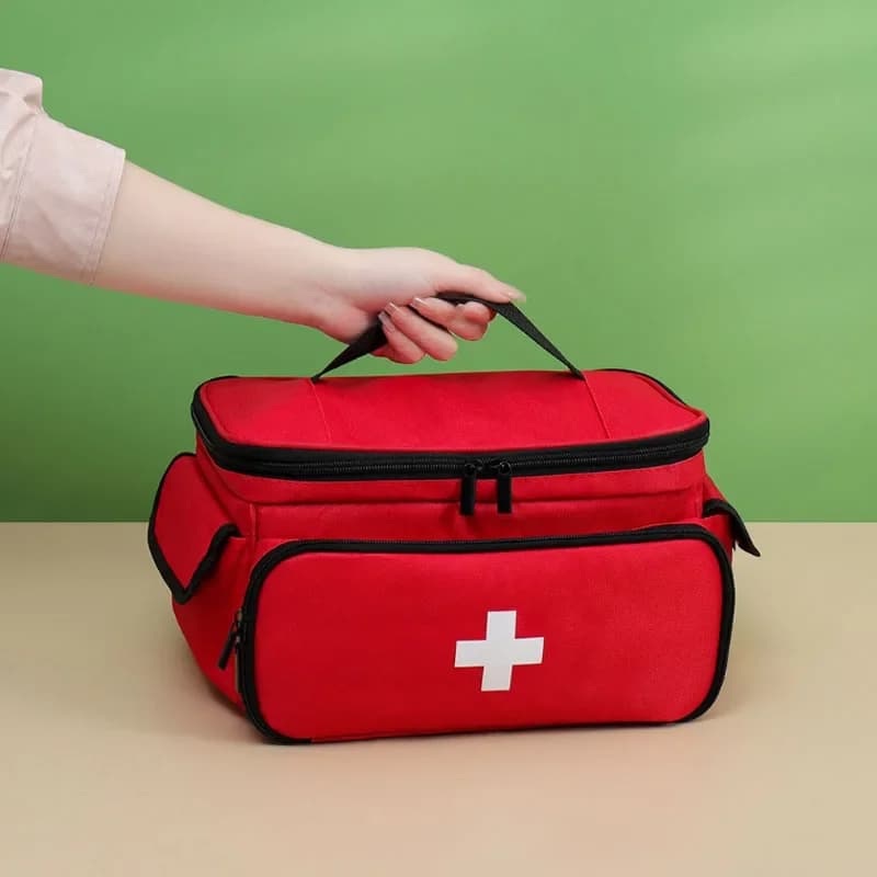 High-Capacity Portable First Aid Kit, Travel Medicine And Medication Storage Bag Oxford