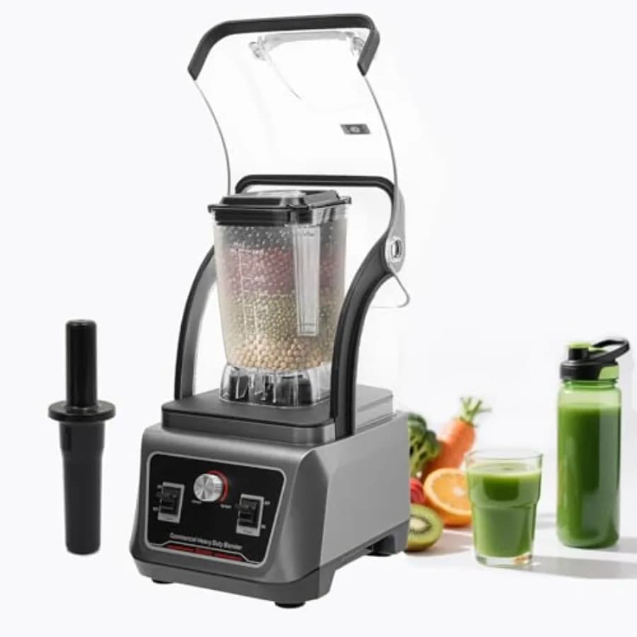 Commercial blender with Soundproof Shield, 2200W, Professional, for Intensive Use, from Banco, 67.6oz, Silent and Soundproof