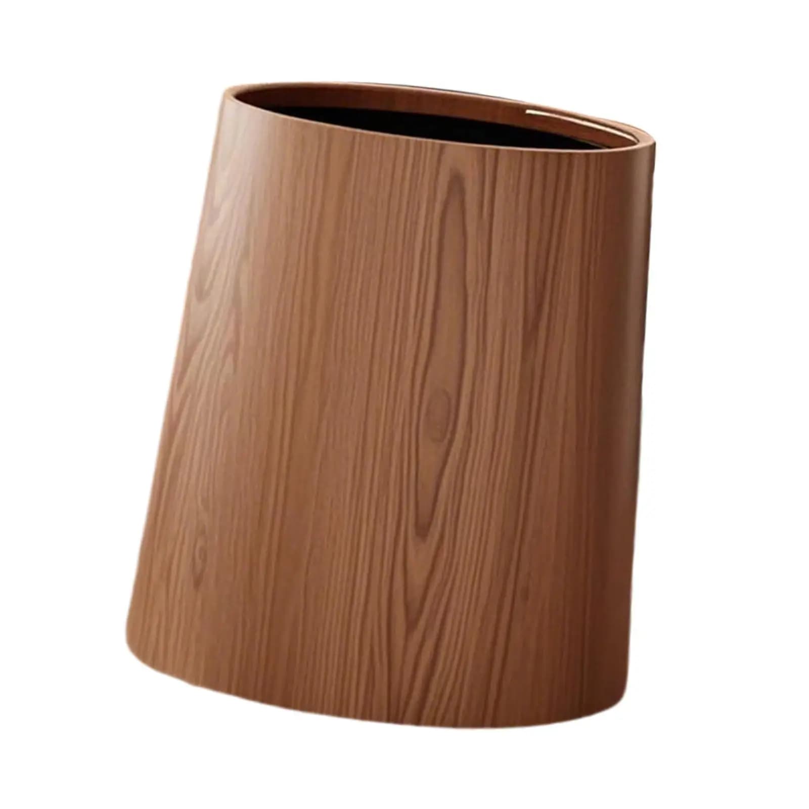 Modern Minimalist Trash Bin Marble Round PP Waste Container for Bathroom Bedroom Office Recycling