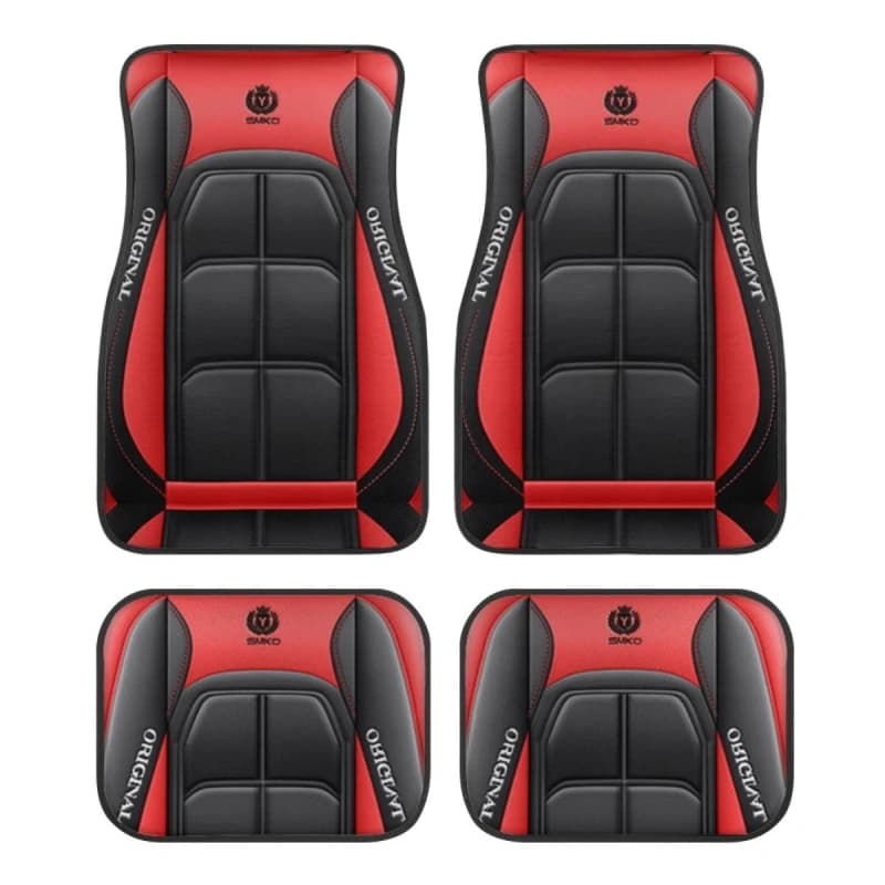 Set of 4 premium polyester car mats, durable interior protection mat Universal car interior accessory for all seasons