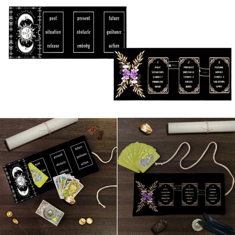 Organizzatori giochi carte multiuso Durata Tessuto in poliestere lino Buste per divinazione dei tarocchi facili da per