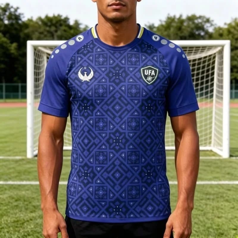 Maglia da Calcio Traspirante Estiva Uzbekistan 2026 Nuova T-Shirt per Bambini, Ragazzi e Adulti Tifosi - Indispensabile Top Coordinato per Famiglia