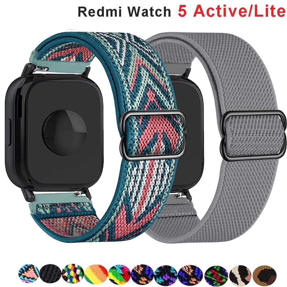 Cinturino in nylon per Redmi watch 5 active/5 lite cintura smartwatch Bracciale elastico regolabile correa Xiaomi Redmi watch 5 cinturino attivo