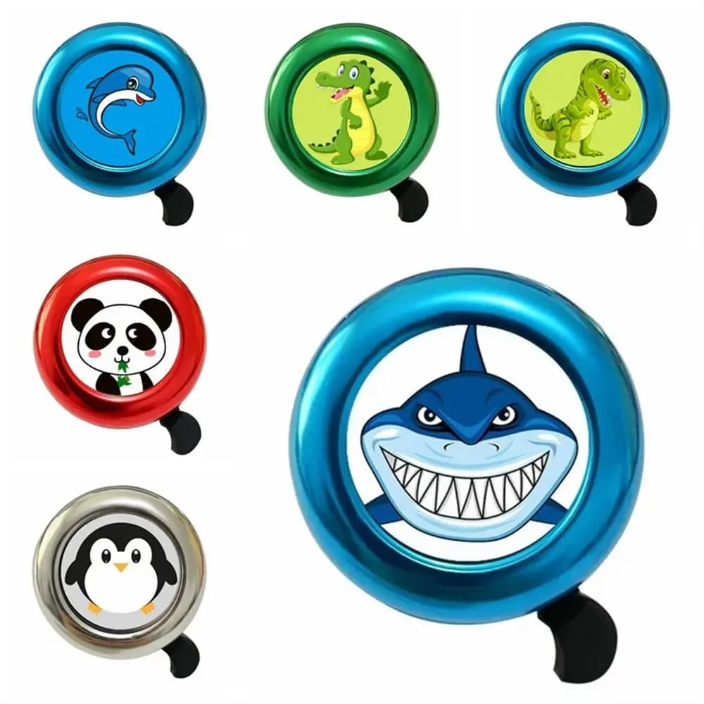 Suono elevato Campanello per bicicletta per bambini Anello per ciclismo Allarme Avvertimento Manubrio Corno Serie di animali Campanello per allarme per bici per cartoni animati Passeggino per scooter