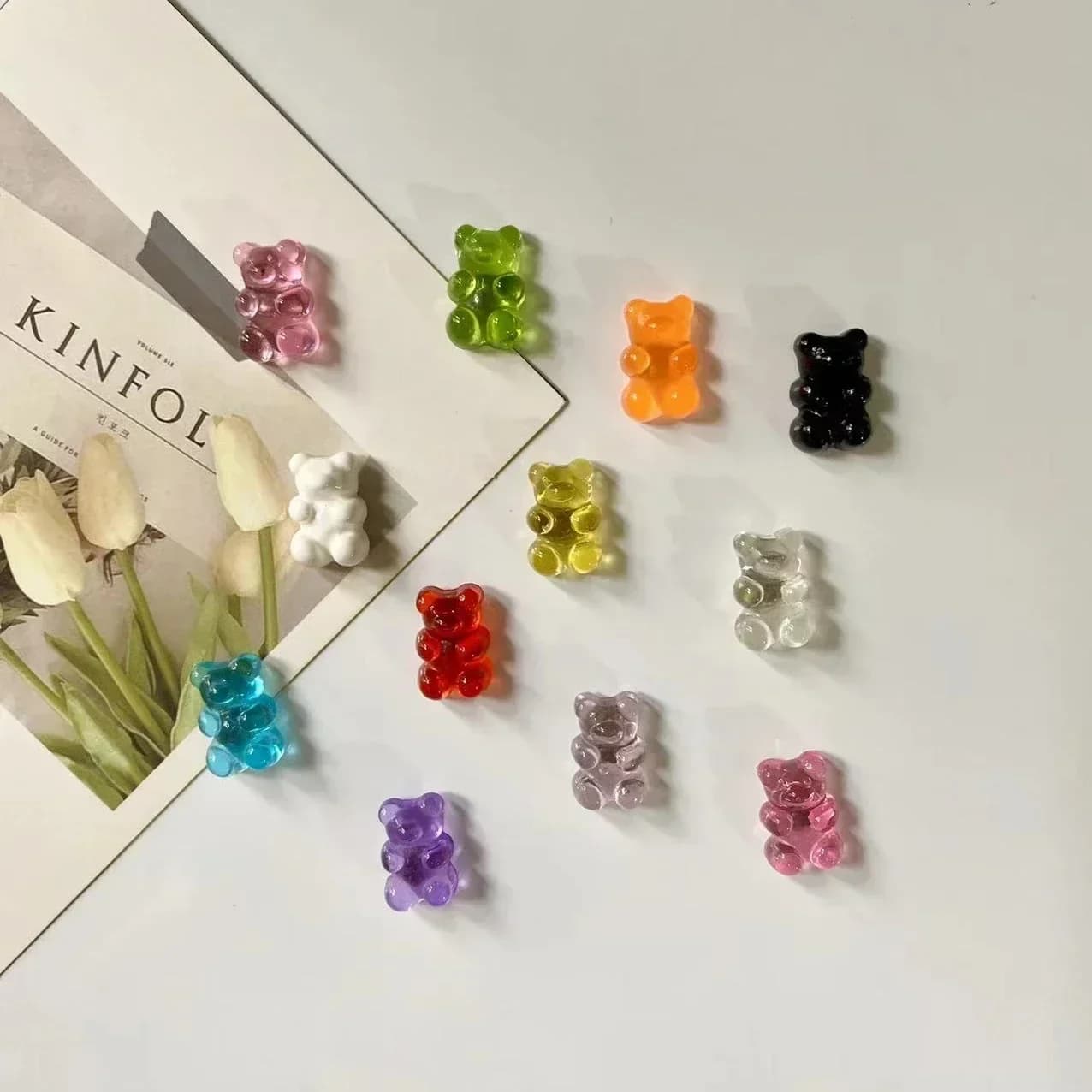 10 pezzi di magnete per frigorifero con orsetto dolce, adesivo per lavagna e lavagna, adesivo magnetico per messaggio fotografico
