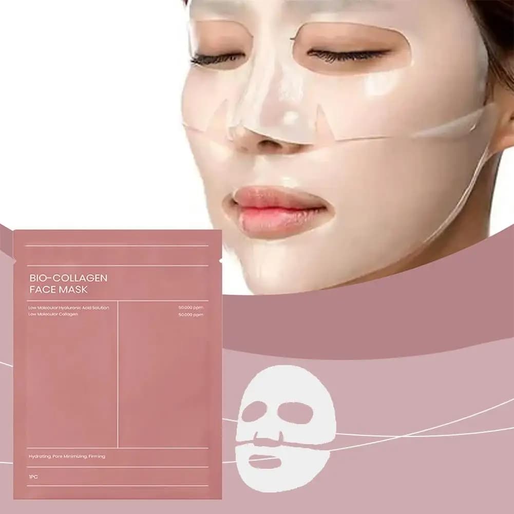 Bio-Collagene Reale Maschera Profonda Idratante Durante La Notte Maschera Idrogel Pori Minimizzare L'elasticità Rimpolpante Miglioramento Coreano Cura Della Pelle