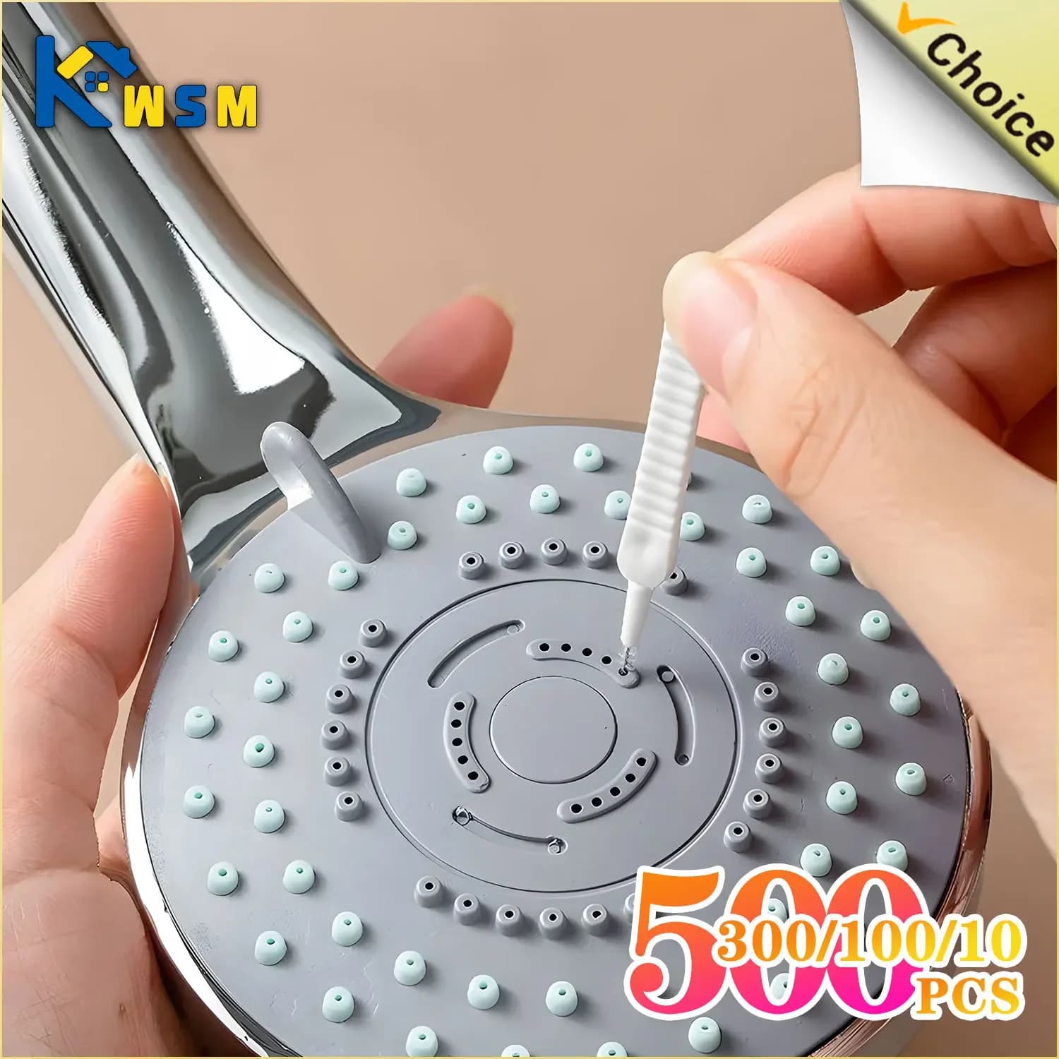 10-500 Pezzi Spazzola per Pulizia Doccia, Spazzola in Micro Nylon per Bagno, Strumenti di Pulizia Anti-Intasamento per Ugelli, Accessori Bagno