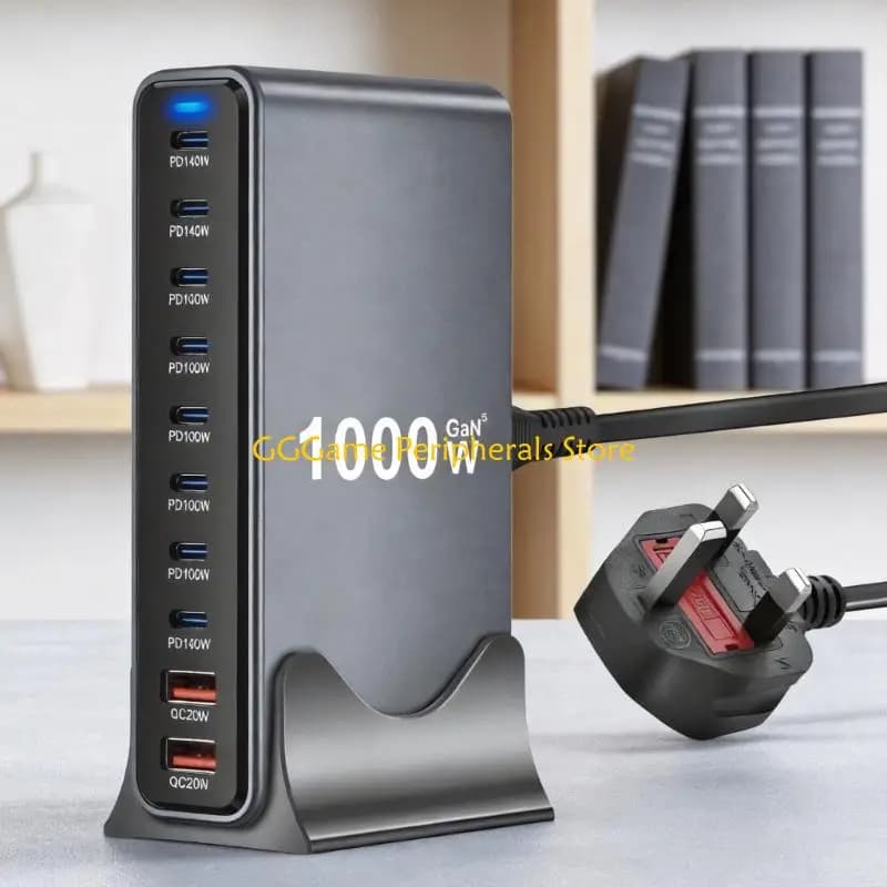 U55B Charging Adapter 10 Port Plastic Texture Suitable for Laptops and Phones