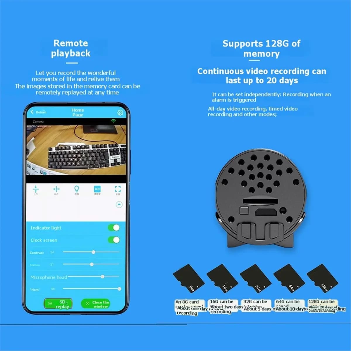 Mini Telecamera WiFi ABSF 1080P HD, Modulo di Sorveglianza Intelligente con Rilevamento Movimento e Monitoraggio Remoto, Telecamera di Sicurezza Domestica
