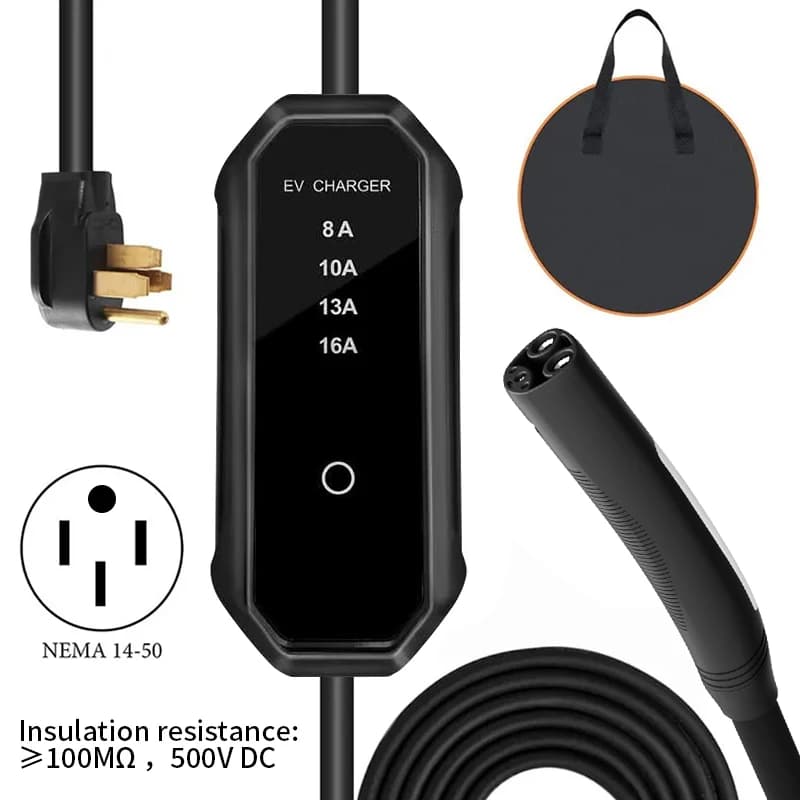 Electric Car Charging Station 3.5KW IEC 62196 Portable Home EV Charger 1 Stage 16A Type1
