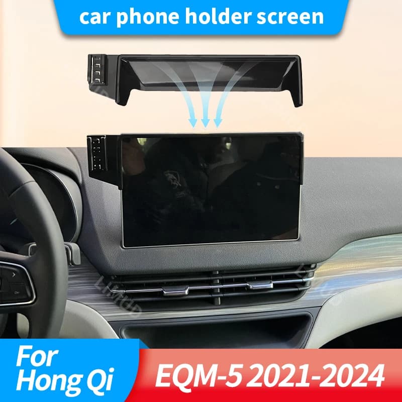 Supporto per telefono da auto monoblocco per schermo centrale, base di fissaggio per Hong Qi EQM-5 2021 2022 2023 2024, accessori auto.
