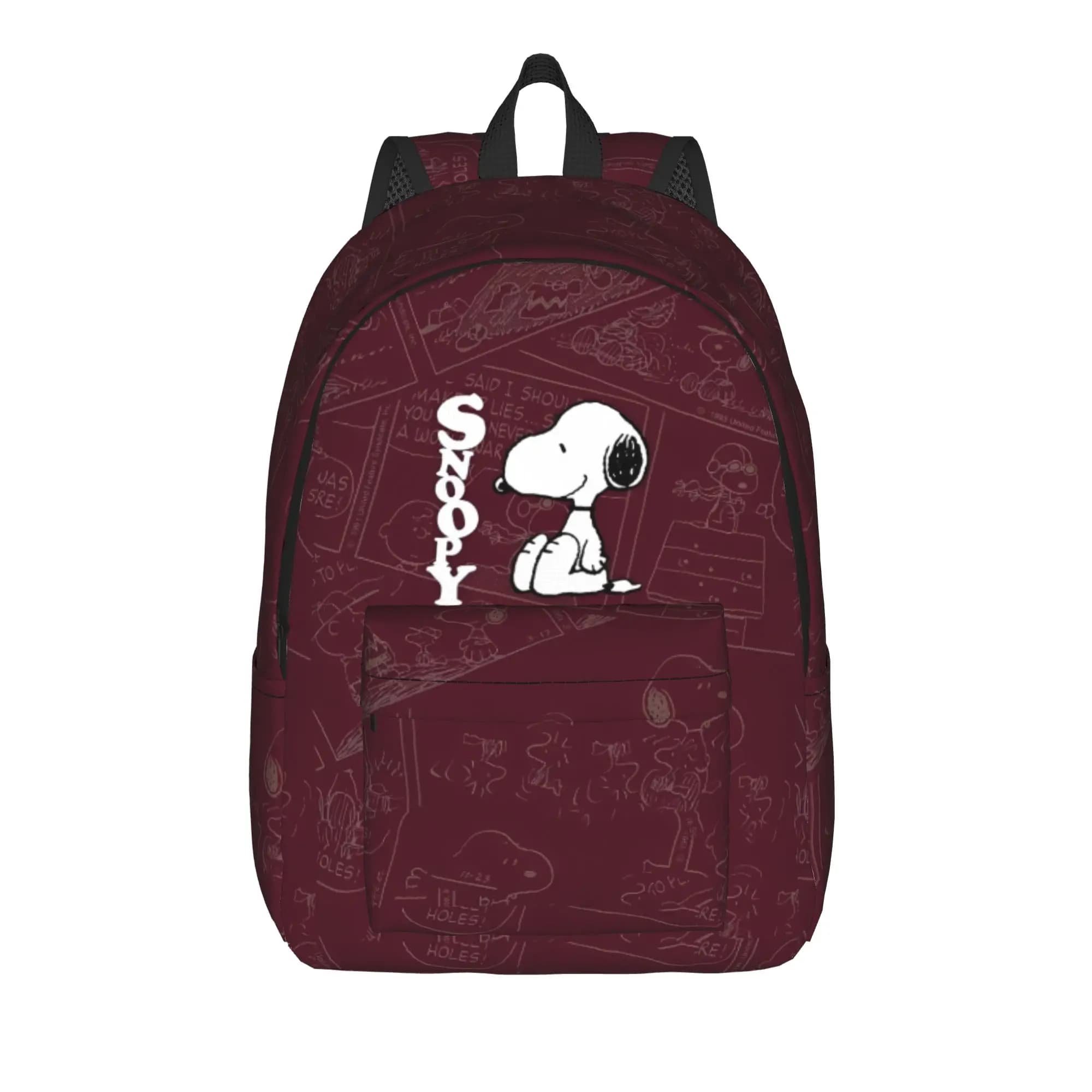 Zaino Snoopys per adolescenti con tasca, zaino da scuola superiore e per affari, per uomo e donna, borsa in tela per laptop e computer