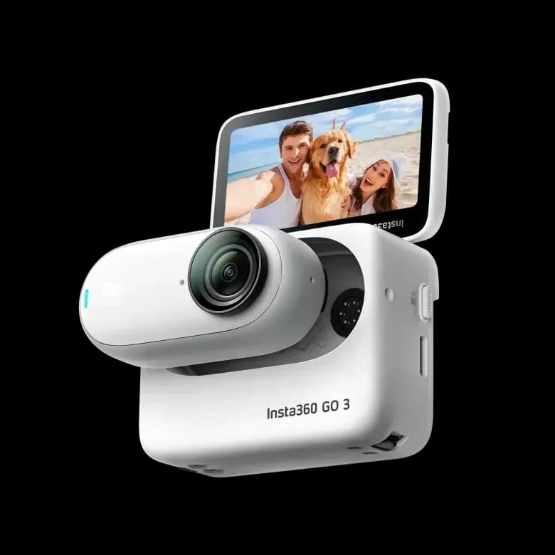 Insta360 GO 3 RTS Action Camera piccola e leggera, portatile e versatile, vivavoce, POV, montaggio ovunque, stabilizzazione