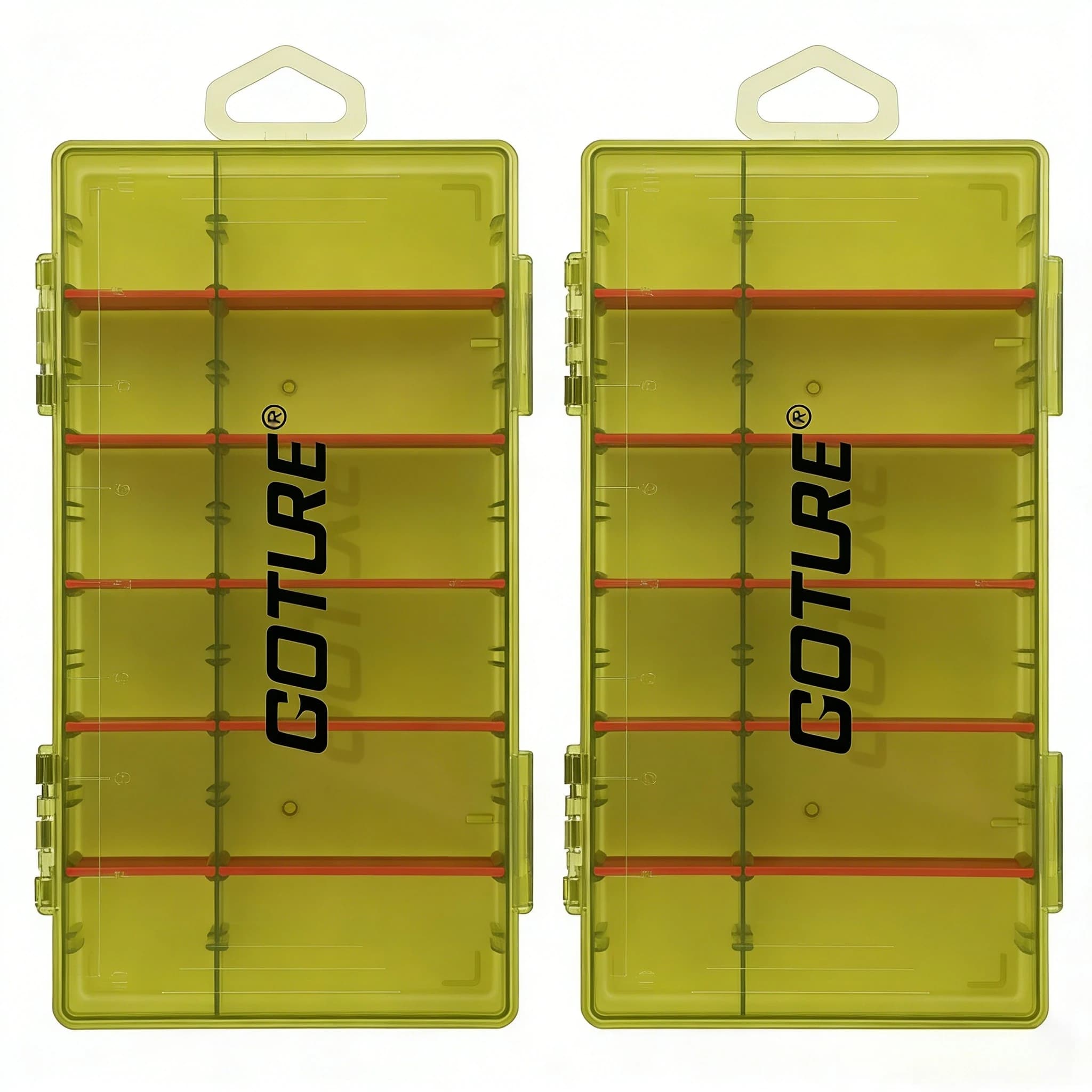 Goture Scatole Trasparenti per Attrezzatura da Pesca, Contenitori per Esche, Organizzatori Portatili con Scomparti, Accessori da Pesca, Custodia in Plastica